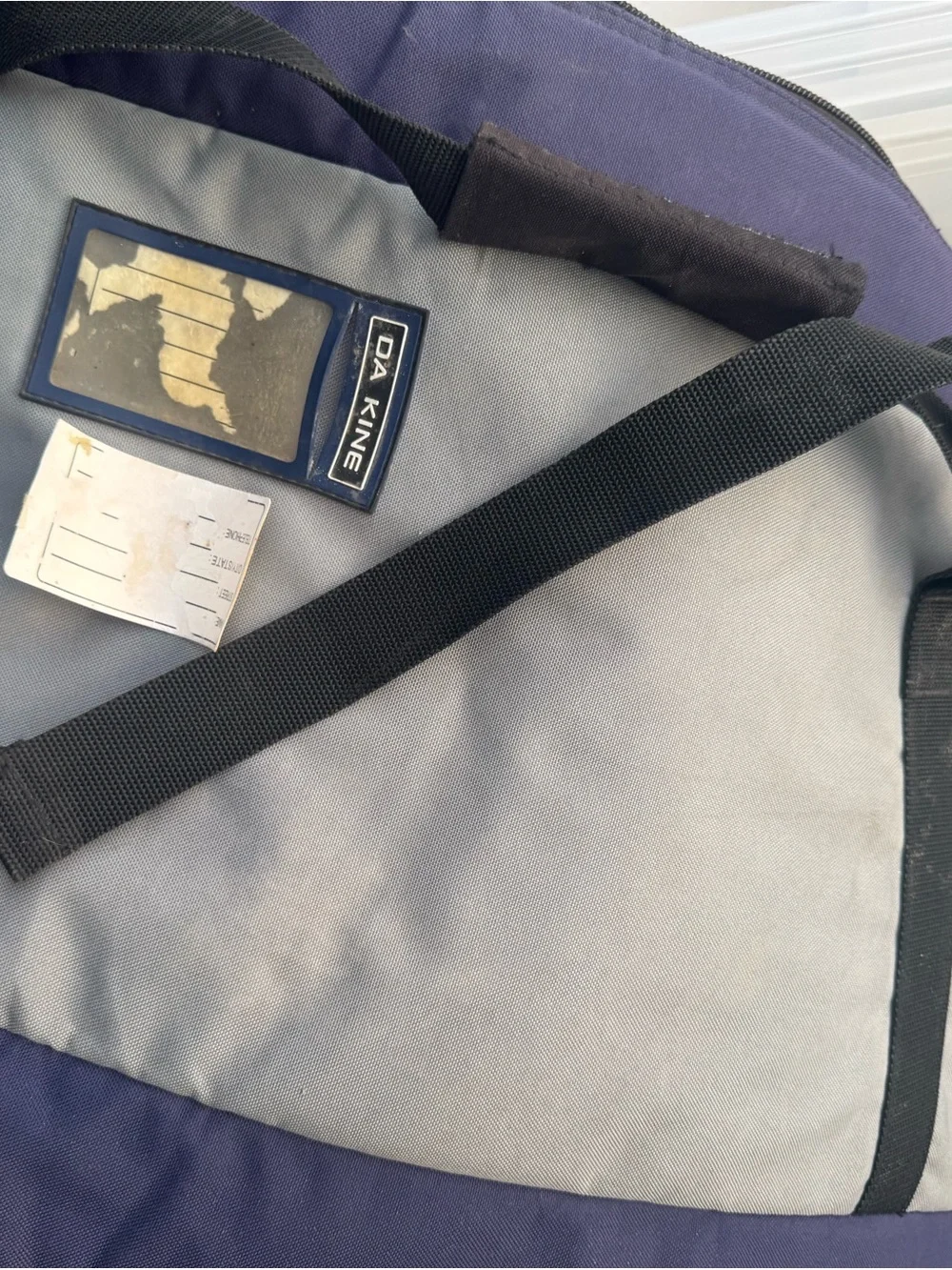 Vintage DaKine Snowboard Bag Padded Travel Carrier Gray Blue Ski Case Zip